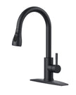 FORIOUS Black Kitchen Faucets with Pull Down Sprayer, Kitchen Sink Faucet with Pull Out Sprayer, Fingerprint Resistant, Single Hole Deck Mount, Single Handle Copper Kitchen Faucet, Matte Black 🍁 All In One Marketplace Canada