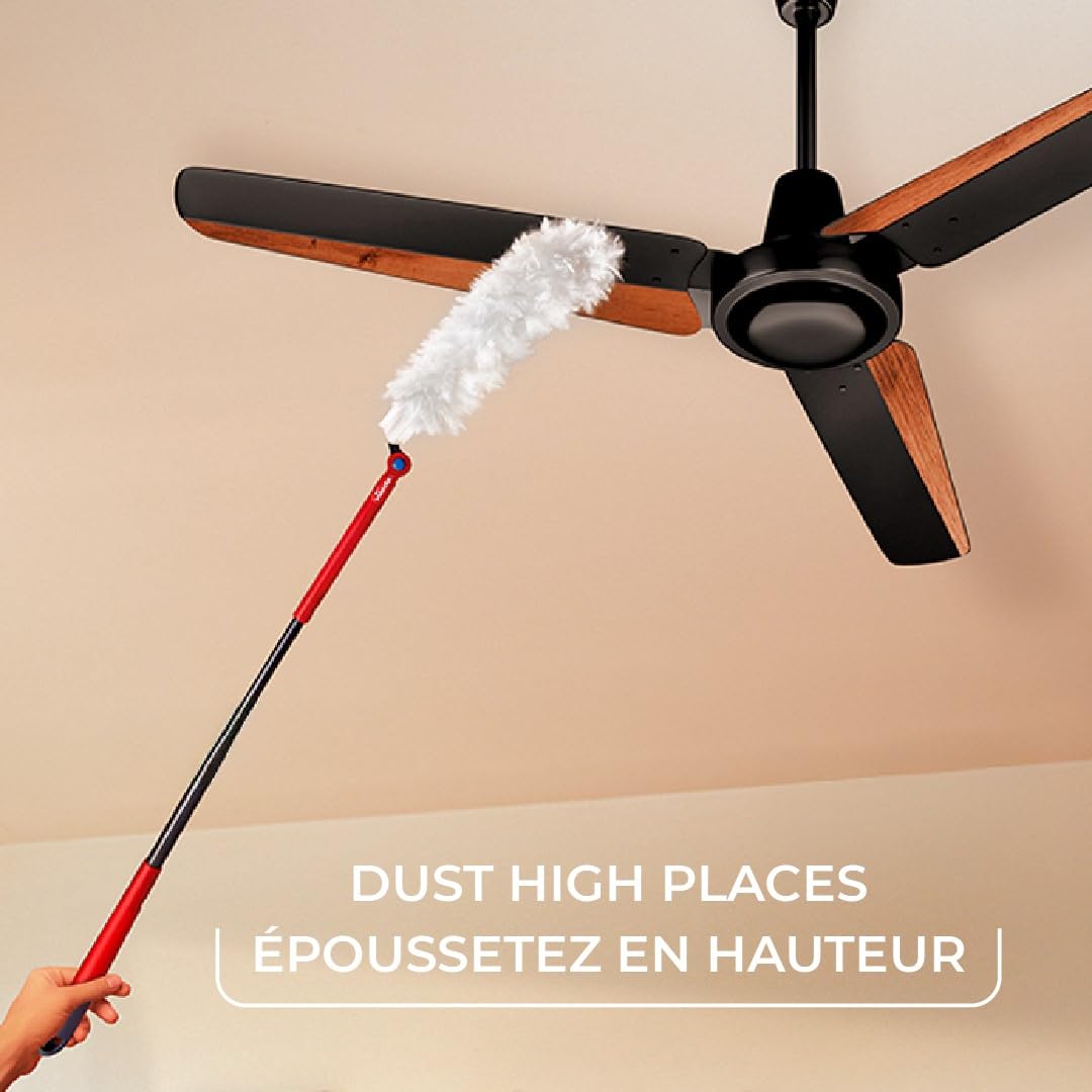 Vileda Duster | Flex & Catch Heavy Duty Dusting Kit with 15 Disposable Duster Refills | Extendable 3 Ft Handle with Secure Hook | Traps 3X More Dust Than Feather Dusters 🍁 All In One Marketplace Canada
