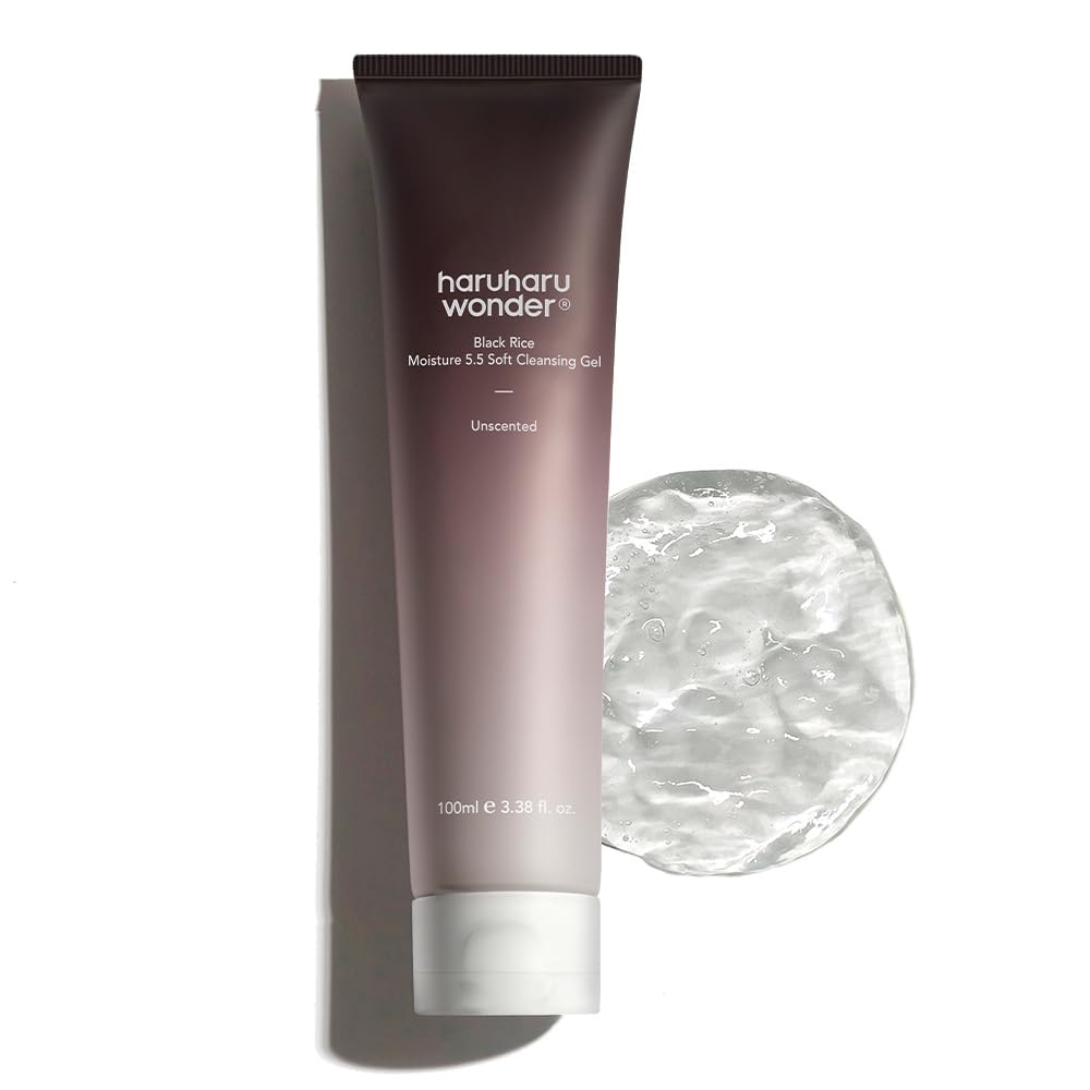 Haruharu Wonder Black Rice Moisture 5.5 Soft Cleansing Gel 100ml Fermented Black Rice Face Wash Foam Cleanser 🍁 All In One Marketplace Canada