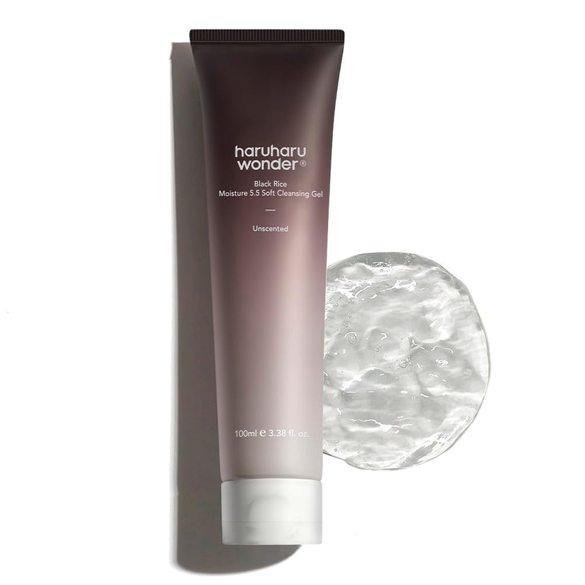 Haruharu Wonder Black Rice Moisture 5.5 Soft Cleansing Gel 100ml Fermented Black Rice Face Wash Foam Cleanser 🍁 All In One Marketplace Canada