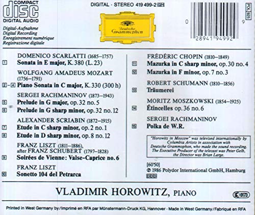 HOROWITZ IN MOSCOW