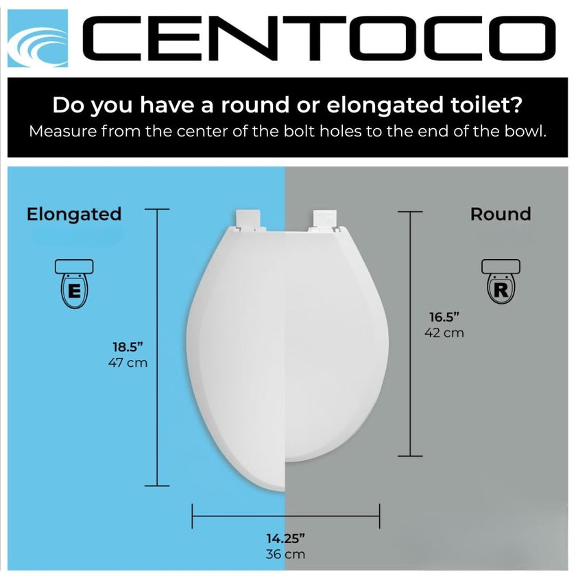 Centoco Round Front Toilet Seat, White (700-001) 🍁 All In One Marketplace Canada