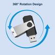64 GB Flash Drive, Aiibe USB Flash Drive Thumb Drive 64GB Memory Stick Zip Drive Fold Storage Jump Drive 64G USB 2.0 Black 🍁 All In One Marketplace Canada