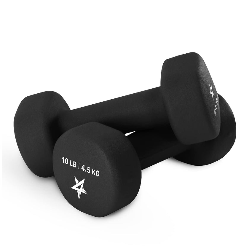 Yes4All Dumbbell Neoprene, poids et haltere, Weight set, hand weights for women, dumbbells pair, free weights (Black - 10lbs) 🍁 All In One Marketplace Canada