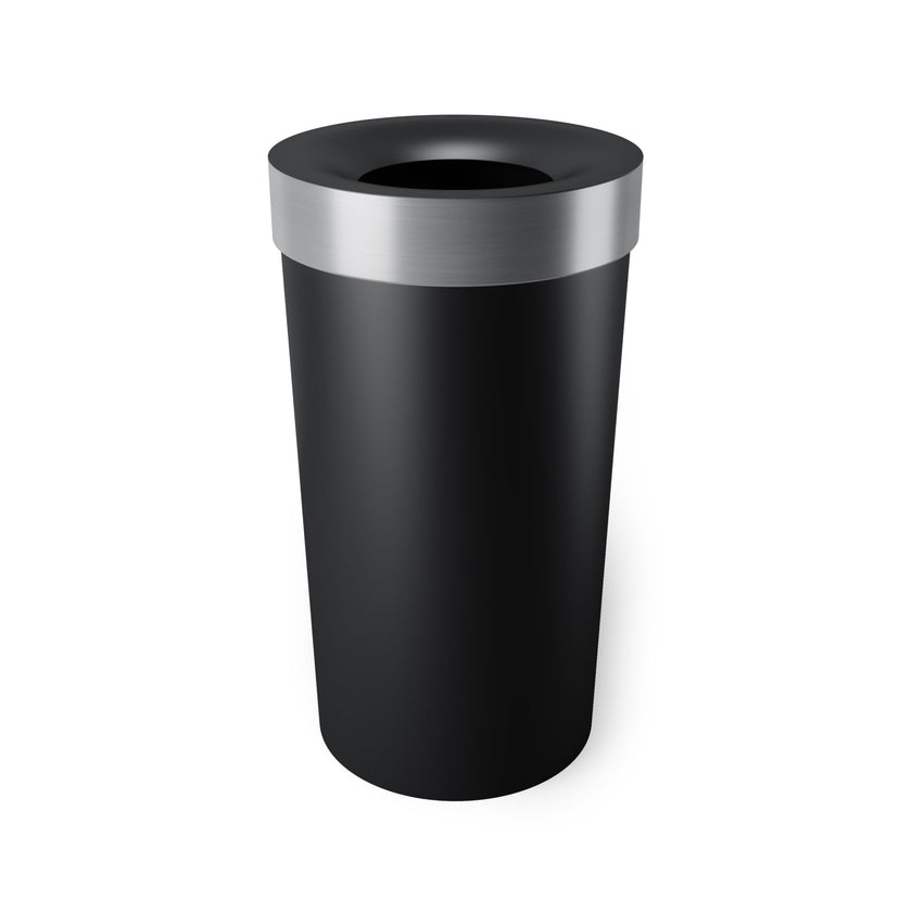 Umbra Vento Kitchen Trash Can – Large 16 Gal (62 L) Open Top Garbage Can for Home & Office – Modern Clean Design, Black/Nickel 🍁 All In One Marketplace Canada
