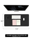 Non-Slip Desk Pad,Mouse Pad,Waterproof PVC Leather Desk Table Protector,Ultra Thin Large Desk Blotter, Easy Clean Laptop Desk Writing Mat for Office Work/Home/Decor(Black, 31.5