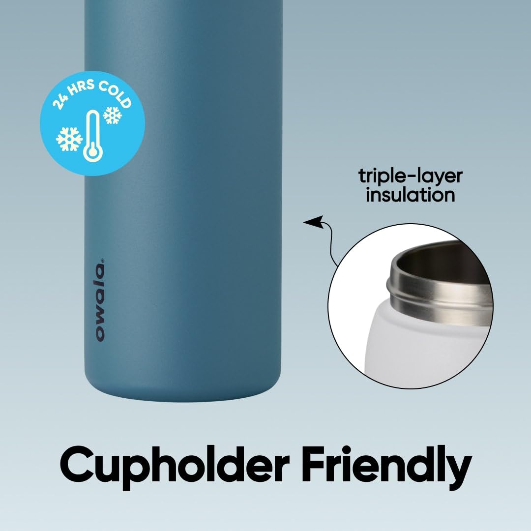 Owala FreeSip Insulated Stainless Steel Water Bottle with Straw, BPA-Free Sports Water Bottle, Great for Travel, 32 Oz, Denim 🍁 All In One Marketplace Canada