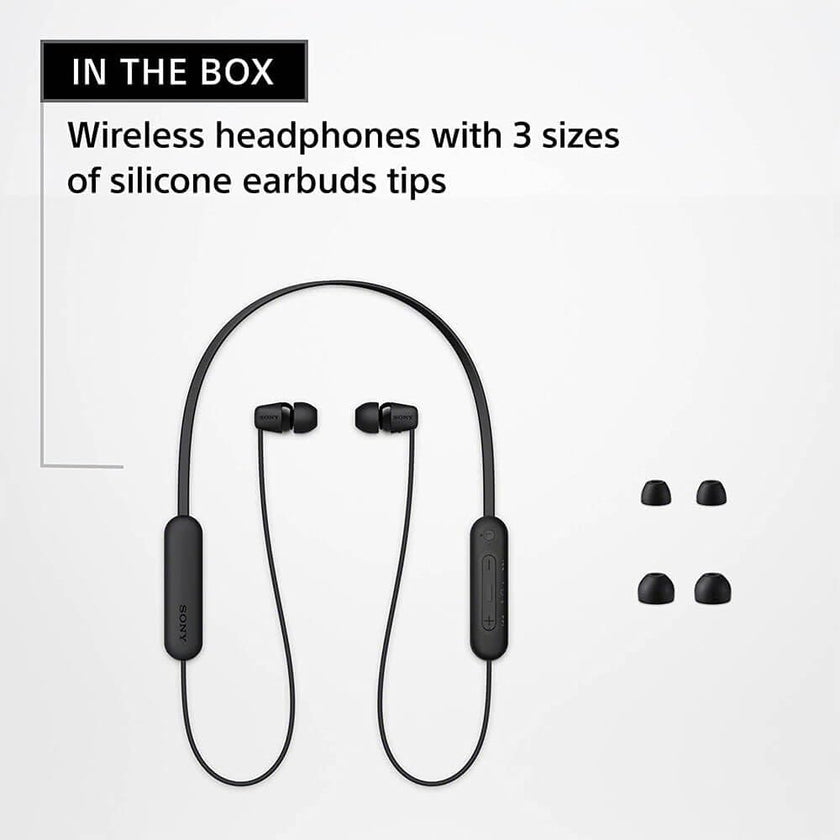Sony WI-C100 Wireless in-Ear Bluetooth Headphones with Built-in Microphone, Black 🍁 All In One Marketplace Canada