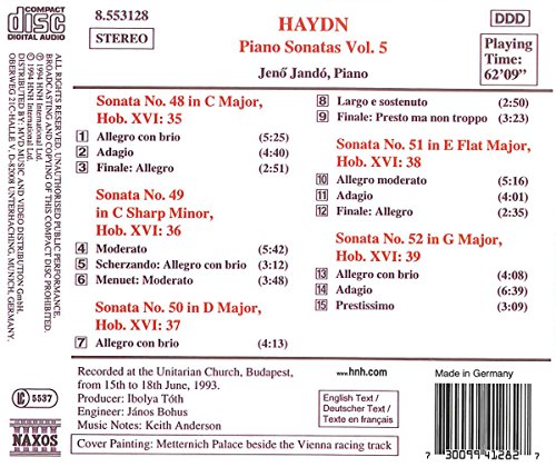 Haydn: Piano Sonatas, Vol. 5, Nos. 48-52
