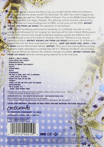 Britney Spears / Live From The MGM Grand in Las Vegas - DVD (Used)