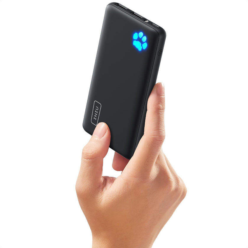 INIU Power Bank, Slimmest 10000mAh Portable Charger, Triple 3A High-Speed Charge External Battery Pack with Flashlight, USB C Phone Charger for iPhone 17 16 15 14 13 Samsung S22 Google LG iPad etc 🍁 All In One Marketplace Canada