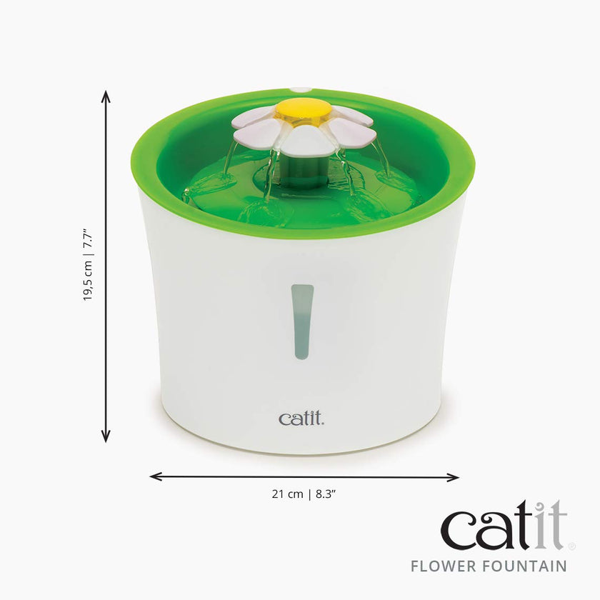 Catit Senses 2.0 Flower Fountain, 3 L Cat Water Fountain, Green 🍁 All In One Marketplace Canada