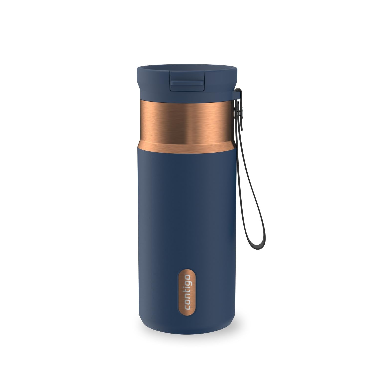 Contigo SnapSeal 16 oz Travel Mug w/Carry Strap | Vacuum-Insulated Stainless Steel for Hot Coffee & Tea or Cold Drinks | Spill-Proof Lid w/Straw Compatibility | BPA & Lead-Free | Dishwasher Safe 🍁 All In One Marketplace Canada