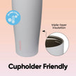 Owala FreeSip Tumbler Insulated Stainless Steel Water Bottle with Built-in Straw and Side Handle, for Travel, Work, School, and Sports, 40oz, BPA Free, Leak Proof, Beach House 🍁 All In One Marketplace Canada