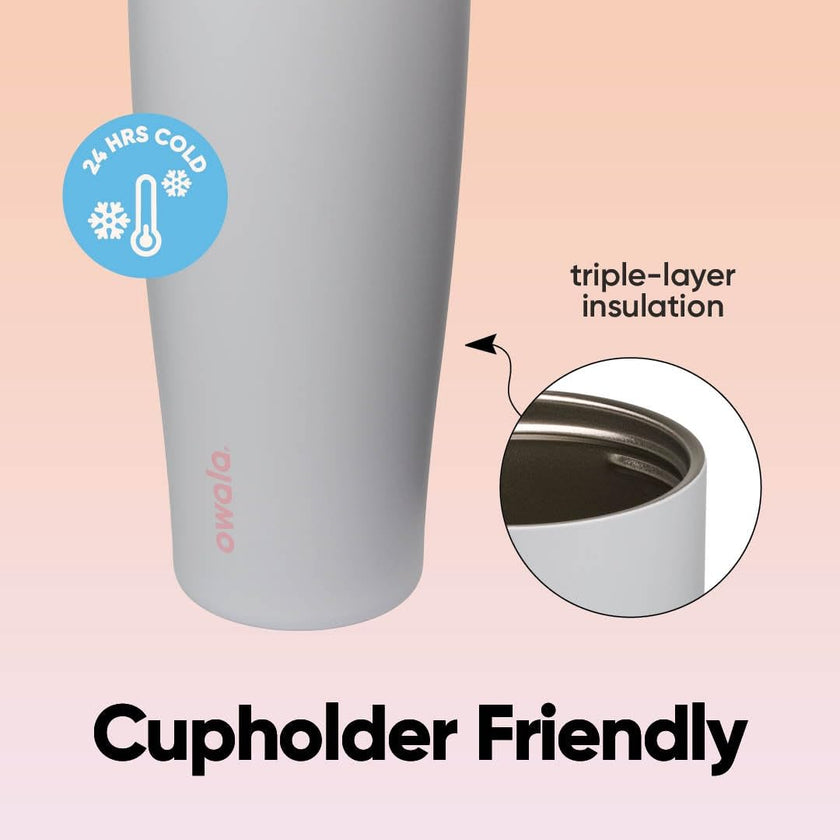 Owala FreeSip Tumbler Insulated Stainless Steel Water Bottle with Built-in Straw and Side Handle, for Travel, Work, School, and Sports, 40oz, BPA Free, Leak Proof, Beach House 🍁 All In One Marketplace Canada