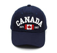 Navy Blue and Red Canada Baseball Cap for Men Women, Canada Day Maple Leaf Flag Embroidered Adjustable Dad Hat Golf Cap Sport Outdoor Fitted Plain Cap 🍁 All In One Marketplace Canada
