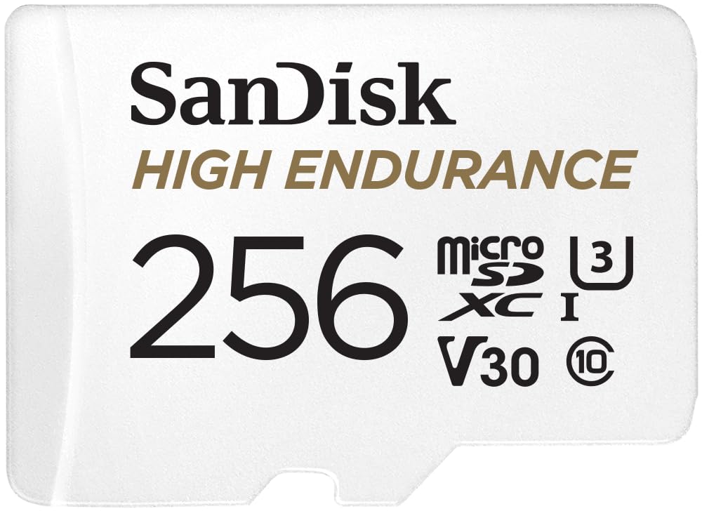 SanDisk 256GB High Endurance Video microSDXC Card with Adapter for Dash Cam and Home Monitoring Systems - C10, U3, V30, 4K UHD, Micro SD Card - SDSQQNR-256G-GN6IA 🍁 All In One Marketplace Canada