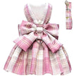 Elizabeth Bow Dog Harness Dress Set | Harness Dress and Leash Set