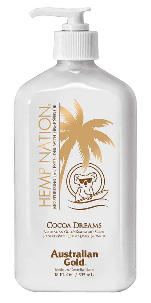 Australian Gold Hemp Nation Cocoa Dreams Tan Extender w/Derma Dark Bronzer 18oz 🍁 All In One Marketplace Canada