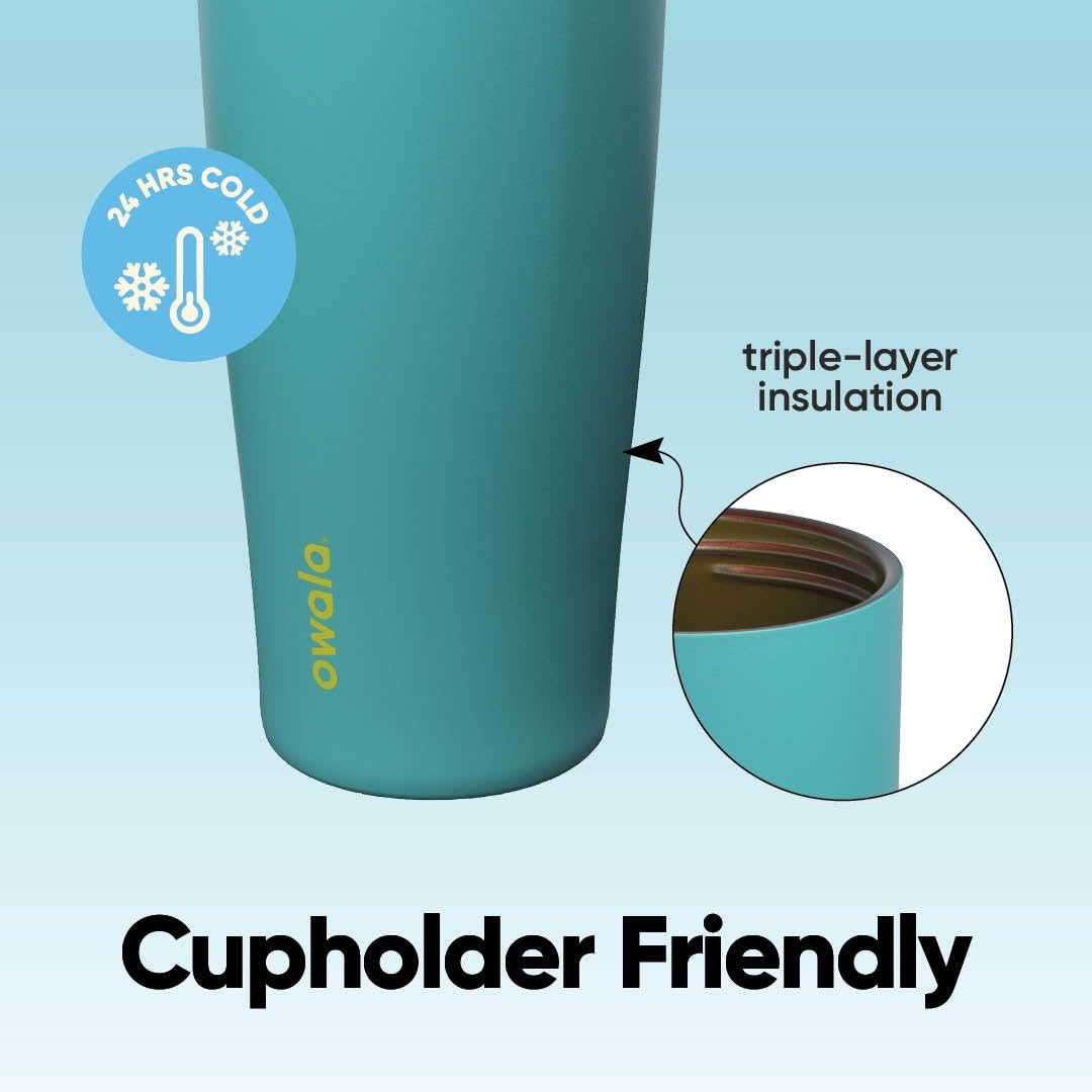 Owala FreeSip Sway Insulated Stainless Steel Water Bottle with Two-Way Spout, Built-In Straw and Bucket Handle, Made for Travel, School, and Sports, 40oz, BPA Free, Leak Proof, Summer Sweetness 🍁 All In One Marketplace Canada