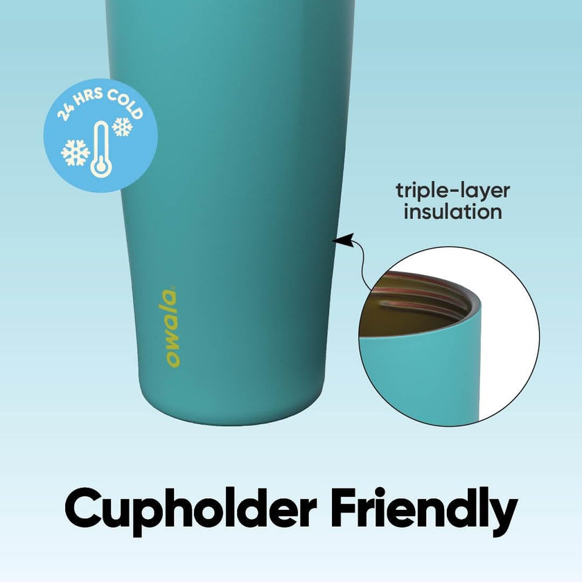 Owala FreeSip Sway Insulated Stainless Steel Water Bottle with Two-Way Spout, Built-In Straw and Bucket Handle, Made for Travel, School, and Sports, 40oz, BPA Free, Leak Proof, Summer Sweetness 🍁 All In One Marketplace Canada