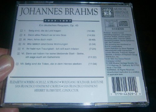 Brahms: Ein Deutsches Requiem, Op. 45