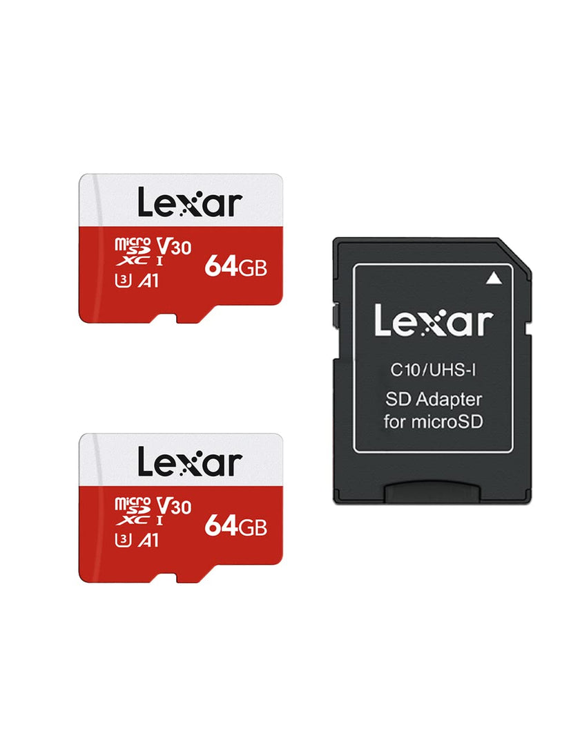 Lexar E-Series 64GB Micro SD Card 2 Pack, microSDXC UHS-I Flash Memory Card with Adapter, 100MB/s, C10, U3, A1, V30, Full HD, 4K UHD, High Speed TF Card 🍁 All In One Marketplace Canada