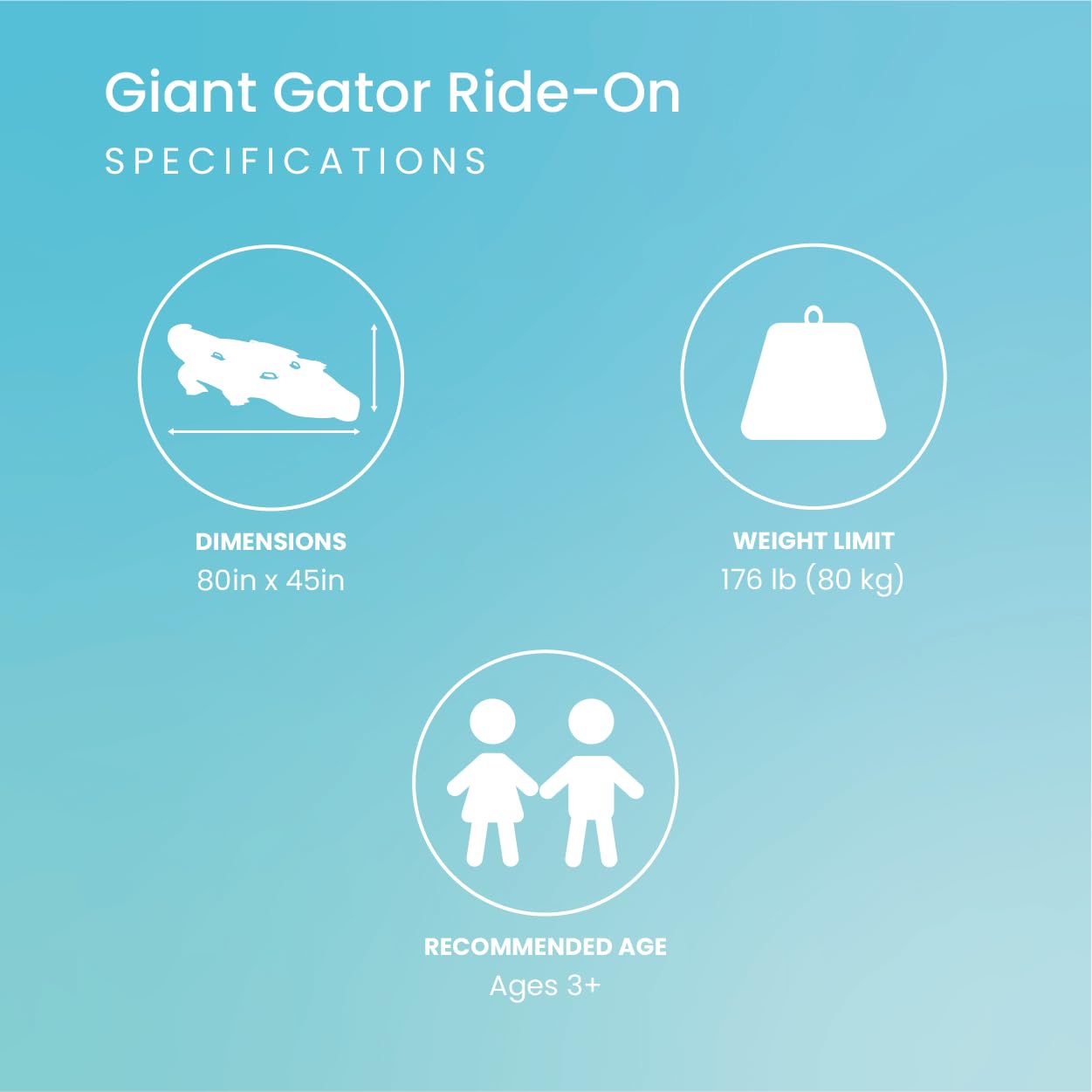 Intex Giant Gator Ride-On, 80