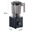 Chefman Obliterator 48 oz Countertop Blender for Smoothies, 1380W Motor to Crush Ice,Nuts & Frozen Fruit with Stainless Steel Blade Auto Blend Function, Includes Tamper & Scraper-MIDNIGHT 🍁 All In One Marketplace Canada
