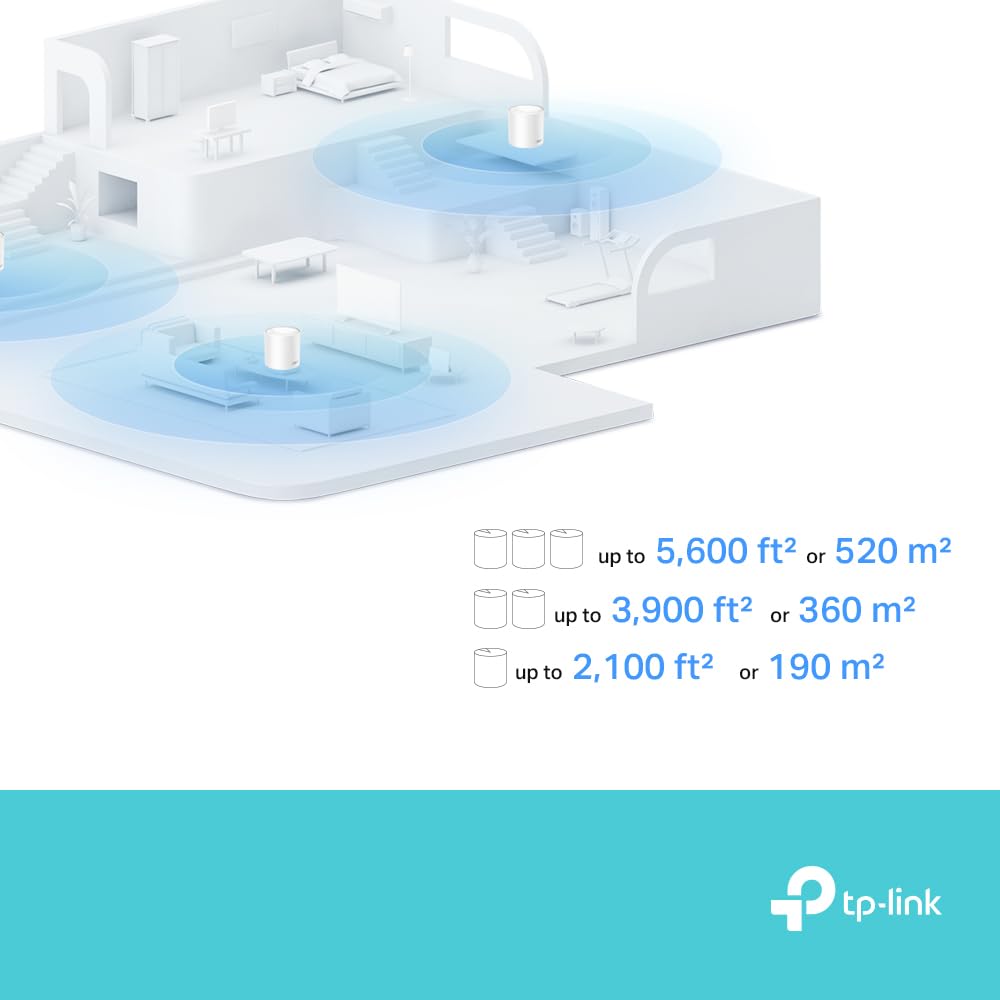 TP-Link AX1500 Dual-Band WiFi 6 Mesh System Deco X10 (2-Pack) - Supports Internet Plans up to 1.5 Gbps, Covers up to 3,900 Sq. Ft., 2X Gigabit Ports per Unit, AI Mesh, Parental Controls 🍁 All In One Marketplace Canada