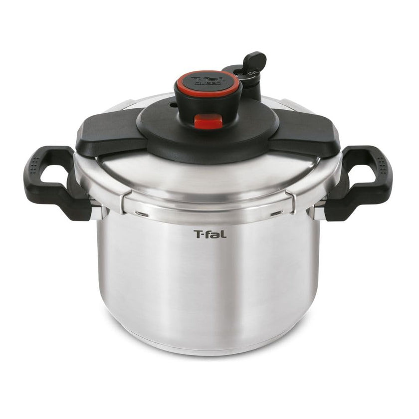 T-fal Clipso Stainless Steel Pressure Cooker, 6 Qt, Secure Locking System, One Hand System, Silver, Induction Compatible, Pressure Canner, Includes Recipe Book, Cookware 🍁 All In One Marketplace Canada