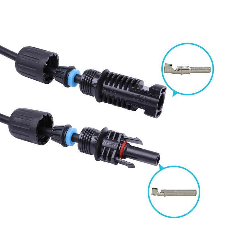 Renogy 20FT 12AWG Solar Panel Extension Cable with Female and Male Connectors, 20Ft. 12AWG, 1 Pair 20' 12 Gauge Red and Black 🍁 All In One Marketplace Canada
