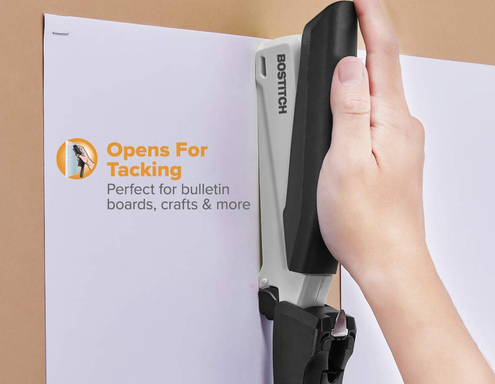 Bostitch Office Executive 3 in 1 Stapler, Includes 210 Staples and Integrated Staple Remover, One Finger Stapling, No Effort, 20 Sheet Capacity, Spring Powered Stapler, Black/Gray (INP20) 🍁 All In One Marketplace Canada