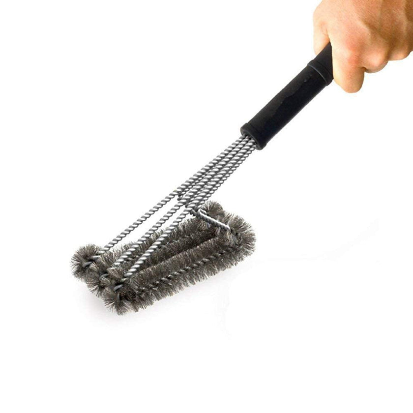 PePeng BBQ Grill Cleaning Brush, Heavy Duty Grill Cleaning Brush for Outdoor Grill, 3-Branch Stainless Steel Bristles Cleaner for Easier and Effective Clean, BBQ Tools for Gas/Charcoal Grilling Grates 🍁 All In One Marketplace Canada