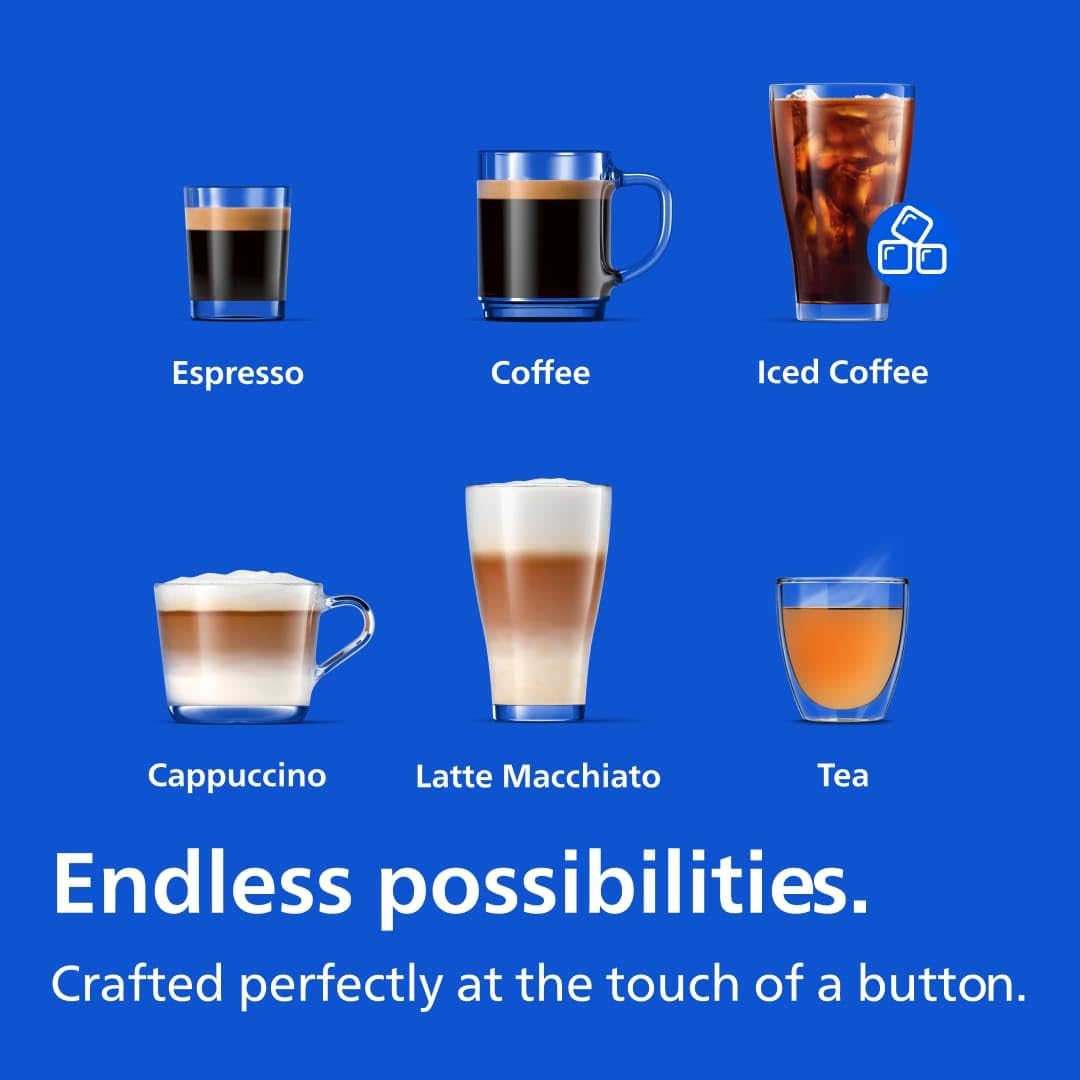 PHILIPS 3300 Series Fully Automatic Espresso Machine with LatteGo Milk System and integrated grinder, 6 Hot & Iced Coffee Pre-Sets, 40% Quieter SilentBrew, 15-Bar Pressure, Glossy Black (EP3341/50) 🍁 All In One Marketplace Canada