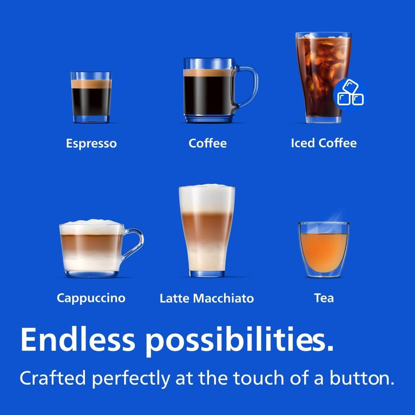 PHILIPS 3300 Series Fully Automatic Espresso Machine with LatteGo Milk System and integrated grinder, 6 Hot & Iced Coffee Pre-Sets, 40% Quieter SilentBrew, 15-Bar Pressure, Glossy Black (EP3341/50) 🍁 All In One Marketplace Canada