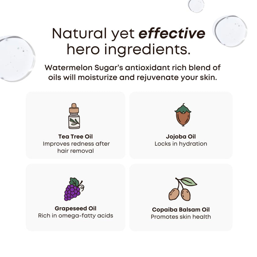 Bushbalm Ingrown Hair 2 Step Routine - Moisturize and Soothe - Ingrown Hair Oil (30 ml), Exfoliating Scrub (236 ml) - Watermelon Sugar - Valued at $49 🍁 All In One Marketplace Canada