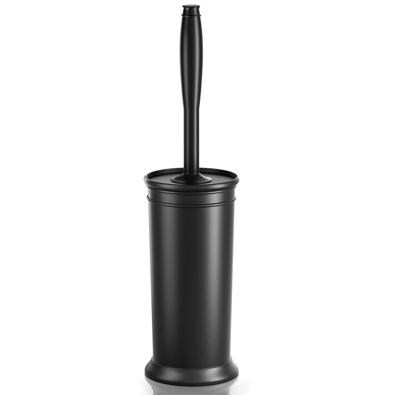 UPTRONIC Toilet Brush, Toilet Bowl Brush with Extra Long Handle Durable Bristles Toilet Scrubber and Covered Holder for Toilet Brush Set for Bathroom Cleaning (Black-01) 🍁 All In One Marketplace Canada
