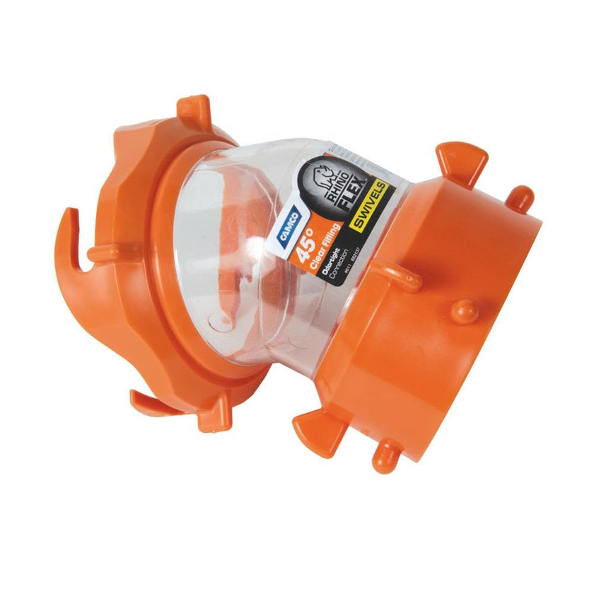 Camco RhinoFLEX Clear 45 Degree RV Sewer Hose Swivel Fitting- Allows You to See When Tank is Empty, Odor Protection; Durable and Secure Connection (39847) 🍁 All In One Marketplace Canada