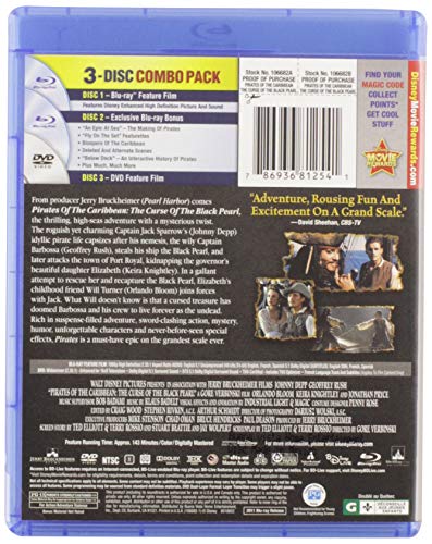 Pirates Of The Caribbean: The Curse Of The Black Pearl - Blu-Ray/DVD