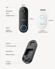 REOLINK Video Doorbell Camera WiFi, 2K Wired Doorbell Camera for Home Security, 2.4/5GHz WiFi, 180° Diagonal, Smart Detection, microSD Card/Cloud Storage, Indoor/Outdoor Surveillance (Chime Included) 🍁 All In One Marketplace Canada