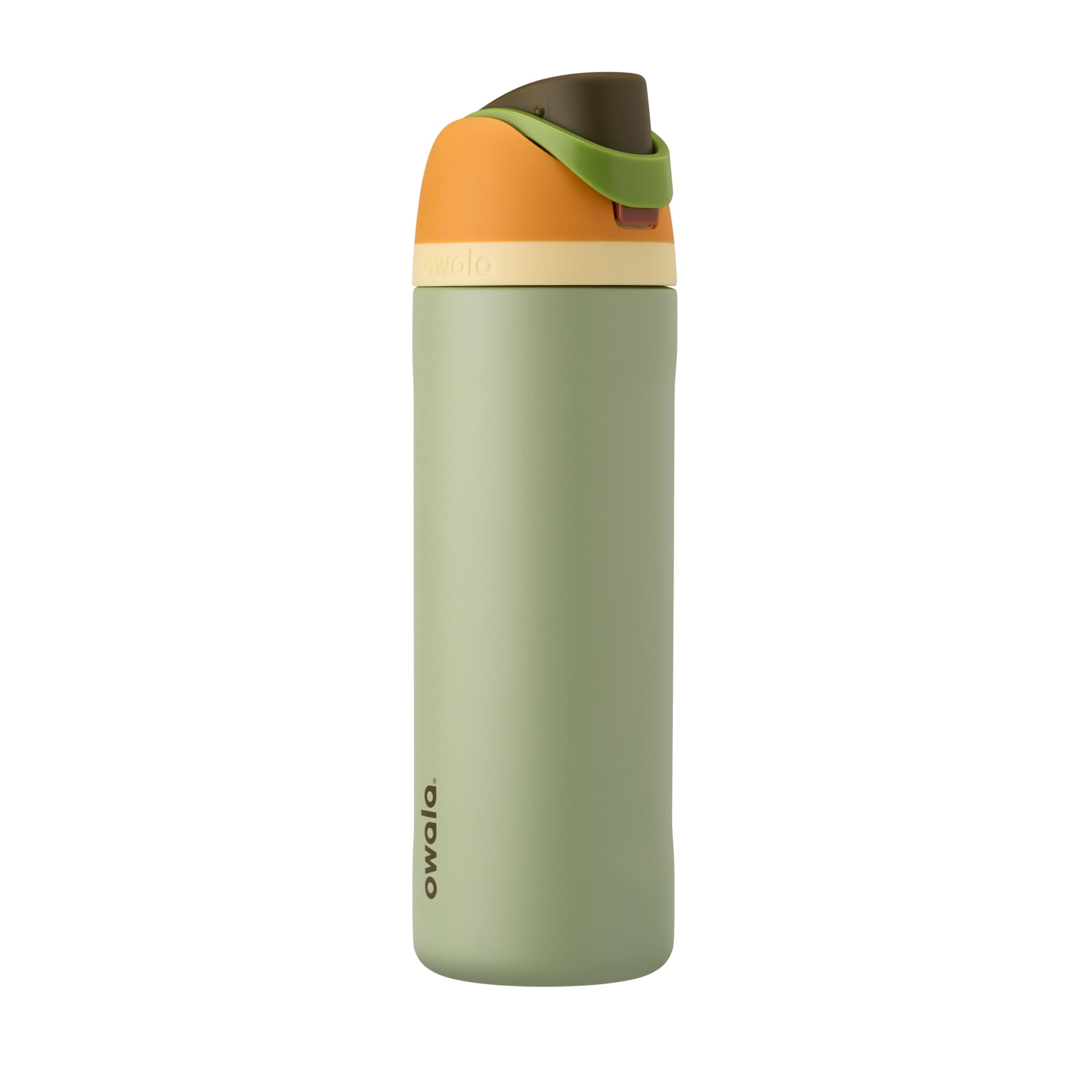 Owala FreeSip Insulated Stainless Steel Water Bottle with Straw for Sports and Travel, BPA-Free, 24-oz, Orange/Green (Camo Cool) 🍁 All In One Marketplace Canada