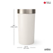 Umbra Vento Kitchen Trash Can – Large 16 Gal (62 L) Open Top Garbage Can for Home & Office – Modern Clean Design, Sand/Nickel 🍁 All In One Marketplace Canada