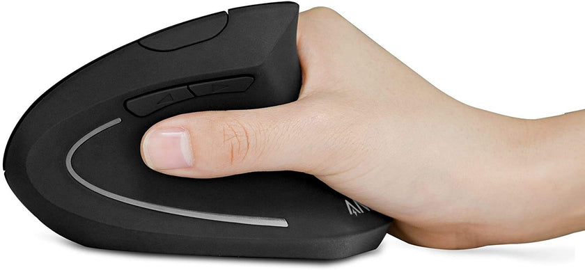 Anker 2.4G Wireless Vertical Ergonomic Optical Mouse for Work, Multi-Device Connectivity, 800/1200 /1600 DPI, 5 Buttons for Laptop, Desktop, PC, MacBook - Black 🍁 All In One Marketplace Canada