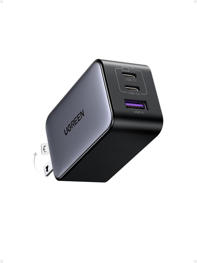 UGREEN Nexode 65W USB C Charger, 3 Port GaN Charger Foldable Tablet Charger Block Compatible with iPhone 17 Pro Max/17 Pro/iPhone Air/17, Tablet, iPad, MacBook Pro/Air, Galaxy S26 S25, Pixel 10 🍁 All In One Marketplace Canada