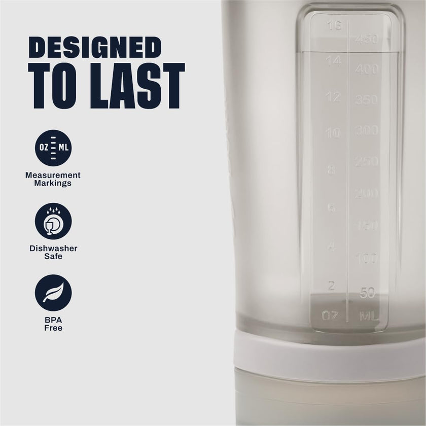 BlenderBottle Shaker Bottle with Pill Organizer and Storage for Protein Powder, Classic V2 ProStak System, 22-Ounce, Smoke Grey 🍁 All In One Marketplace Canada