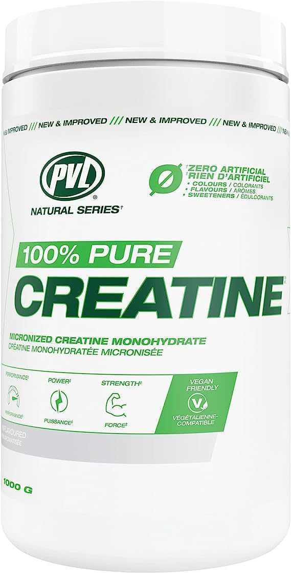 PVL 100% Pure Creatine Monohydrate Powder – Micronized Supplement for Women & Men, Unflavoured Amino Acids & Beta Alanine Friendly, Informed-Choice Tested, 1000 g (200 Servings) 🍁 All In One Marketplace Canada