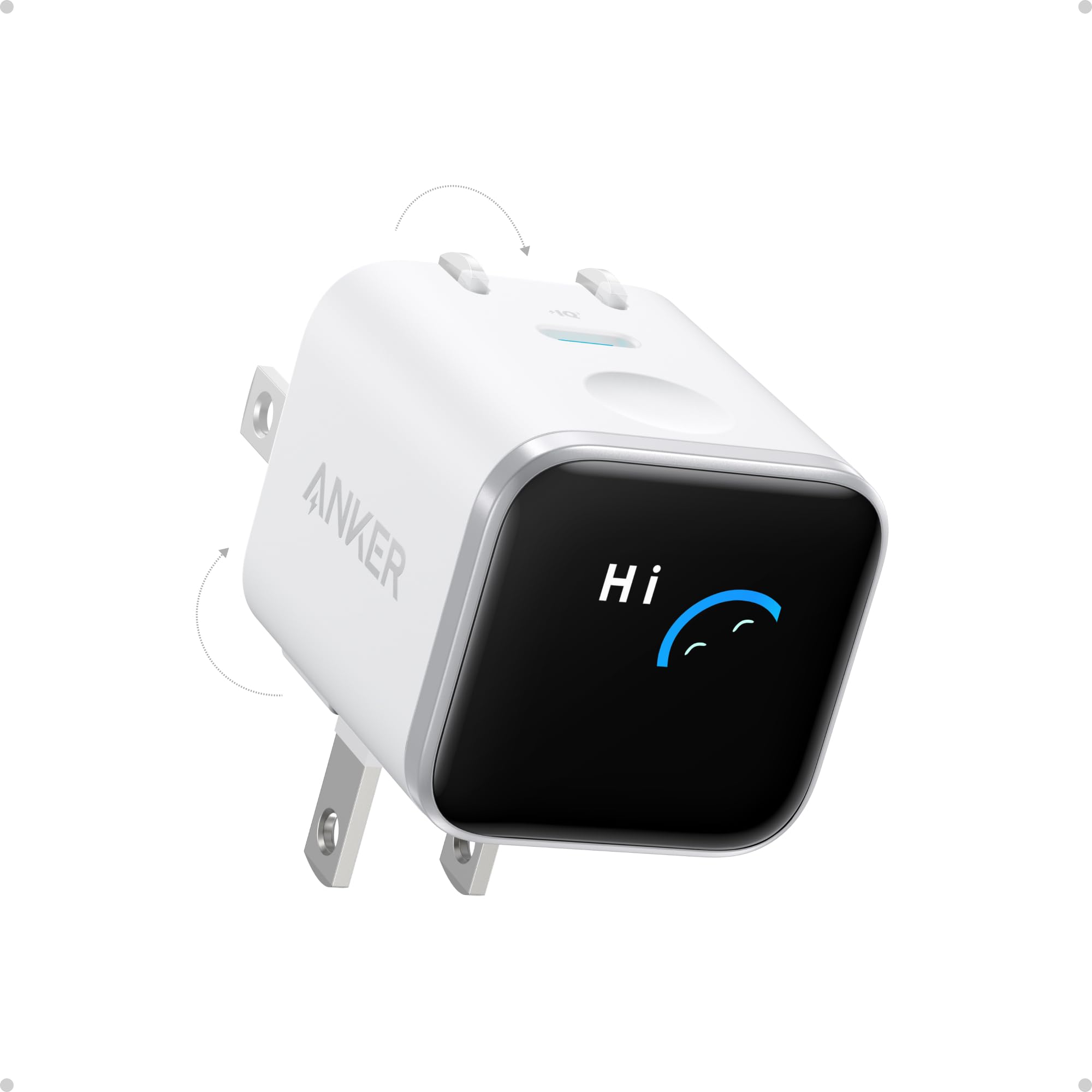 Anker Nano USB C Charger,45W USB C Charger Block with Smart Display,180°Foldable Plug,Smart Recognition,Built-in Care Mode,for iPhone17/16/15 (Non-Battery,One USB-C Port,No Cable Included) 🍁 All In One Marketplace Canada