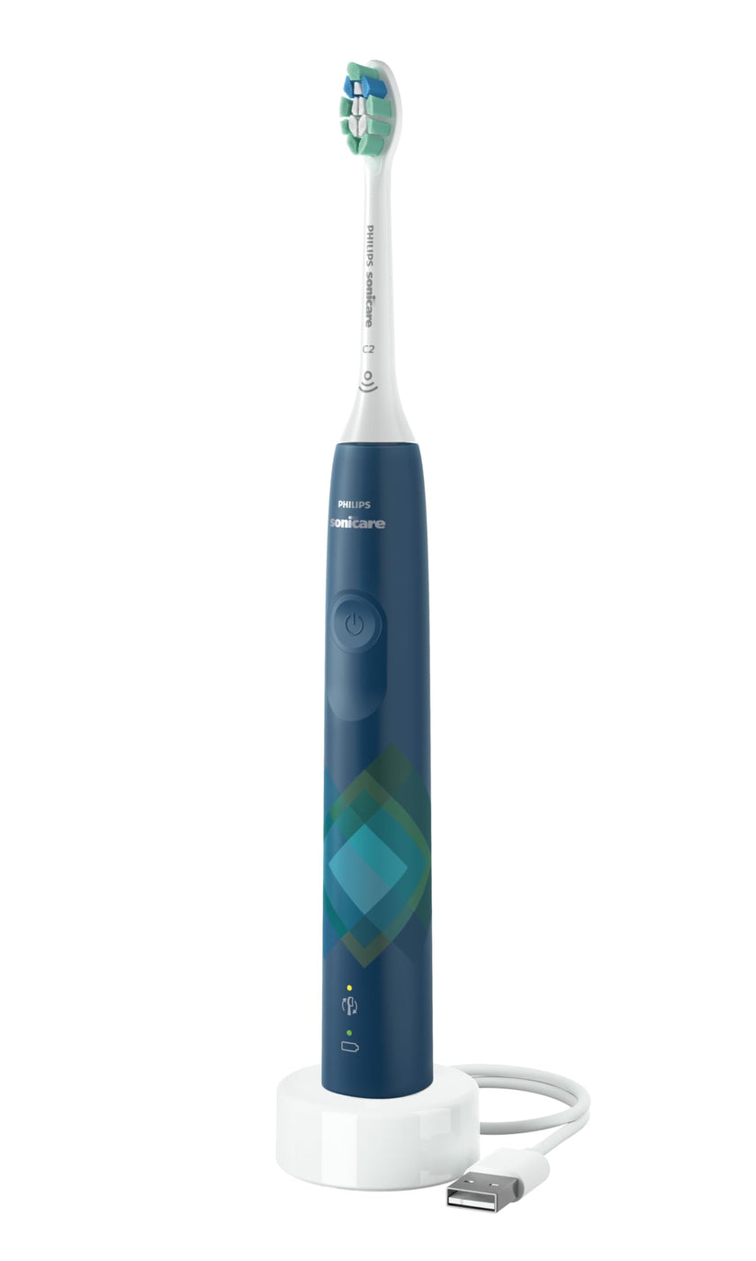 Philips Sonicare 4100 Electric Toothbrush, Sonic Toothbrush with Two Intensity Levels, Pressure Sensor and Timer, Malibu Prismatic, Model HX3689/22 🍁 All In One Marketplace Canada