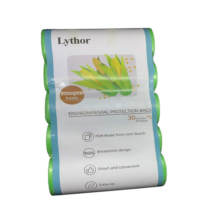 Compostable Garbage Bags, 10L (2.6 Gallon) – 150 Small Disposable Bags, PSM Starch-Based, Green – for Kitchen, Bathroom, Bedroom, Office 🍁 All In One Marketplace Canada